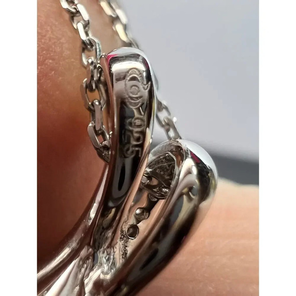 South seas pearl pendant and chain in sterling silver - Picture 7 of 11